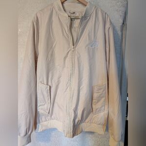 CLSC‎ Mens SuckstoSuck Varsity Script Jacket 'LA'  Cream Sz. XL Bomber Style